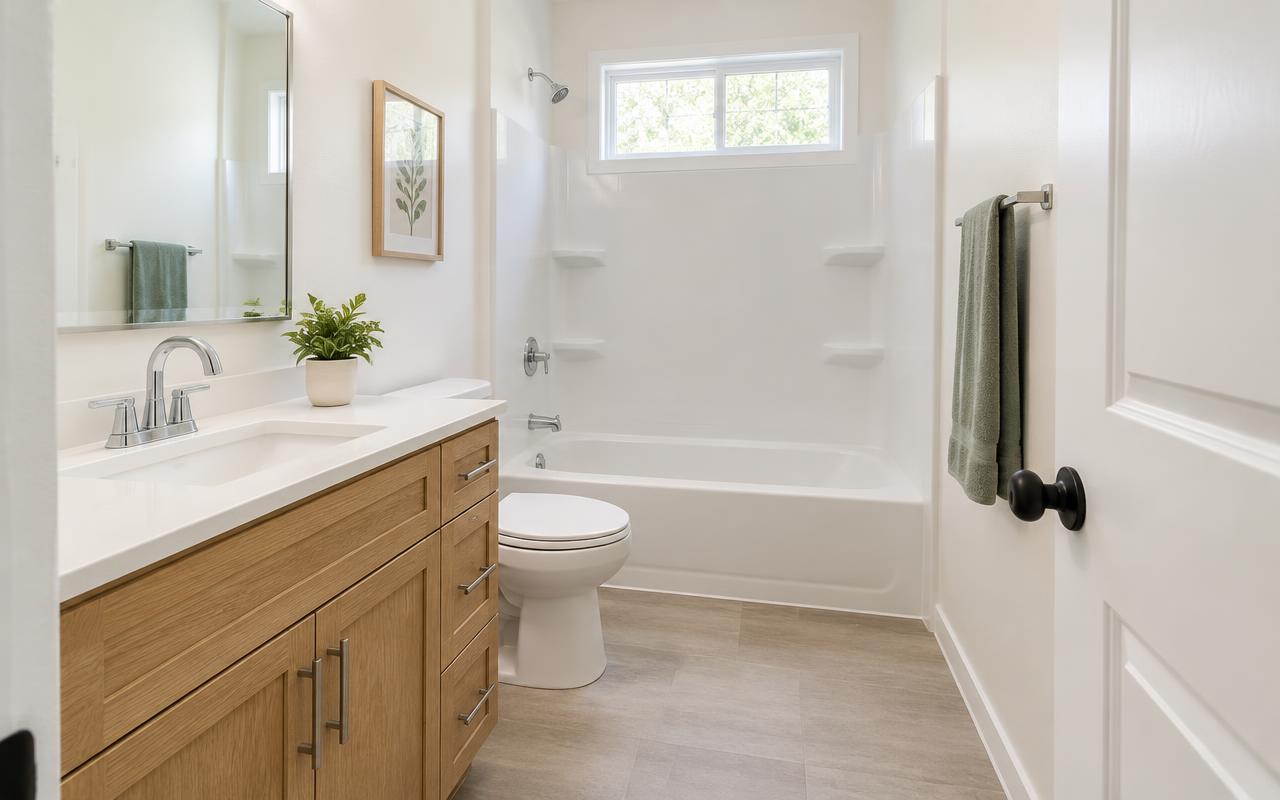 Hall bathroom after remodeling